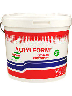 Hydroton Acrylform Acrylic Emulsion Paint Τσιμεντόχρωμα Λευκό 10lt