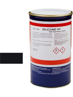 Hydroton Silicone HT Χρώμα Σιλικόνης Υψηλής Θερμοκρασίας Μαύρο 0.75lt