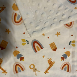 Tiny Toes Funky Bohemian Κουβέρτα Αγκαλιάς Βαμβακερή 75x110 Λευκή