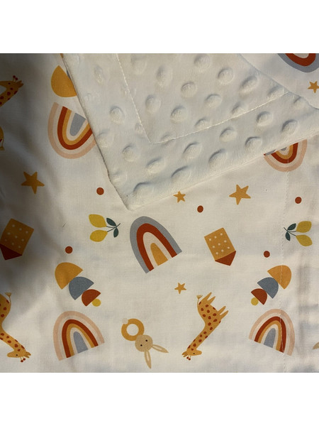 Tiny Toes Funky Bohemian Κουβέρτα Αγκαλιάς Βαμβακερή 75x110 Λευκή