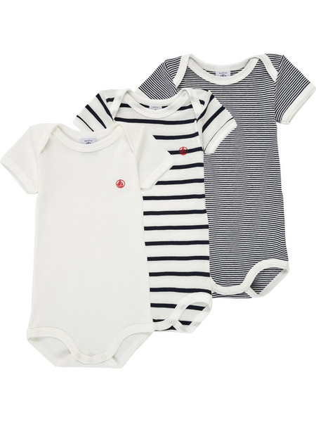 Petit Bateau Σετ Φορμάκια Εσώρουχα Κοντομάνικα Μαύρο Λευκό A01TC-00