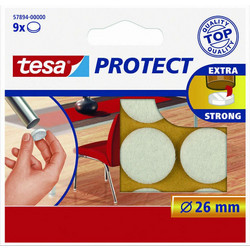 Τσοχάκια στρογγυλά Tesa 26mm λευκά 9 τεμάχια (57894-00000)