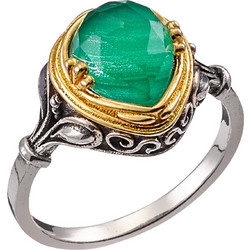 Δαχτυλίδι Anastasios Creations ασήμι 925 με πράσινη πέτρα FD558