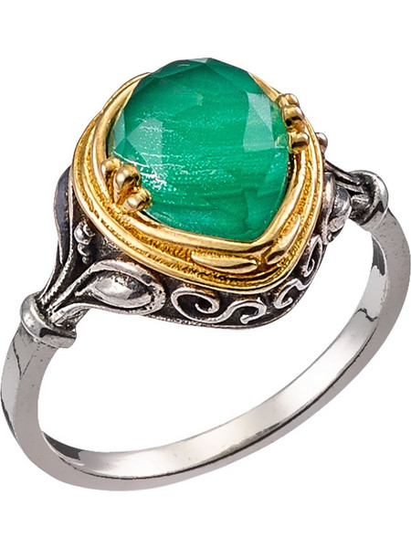 Δαχτυλίδι Anastasios Creations ασήμι 925 με πράσινη πέτρα FD558