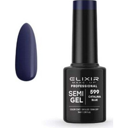 Elixir Semigel 599 Catalina Blue Ημιμόνιμο Βερνίκι Νυχιών 5ml