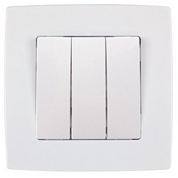 CITY THREE BUTTONS ONE WAY SWITCH WHITE - 190064