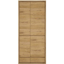 PoliHome Δίφυλλη Ντουλάπα Ρούχων Stockholm Μπεζ 86x58x197cm 161278109