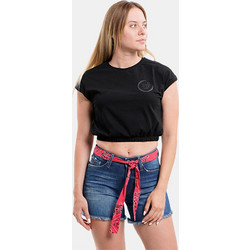 Target Raster Γυναικείο Αθλητικό Crop Top Μαύρο S22/65124T