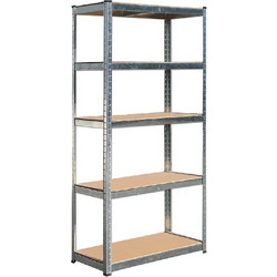 Γαλβανιζέ Ραφιέρα Με Ξύλινο Ράφι BULLE - Μ90xΠ40xΥ180cm