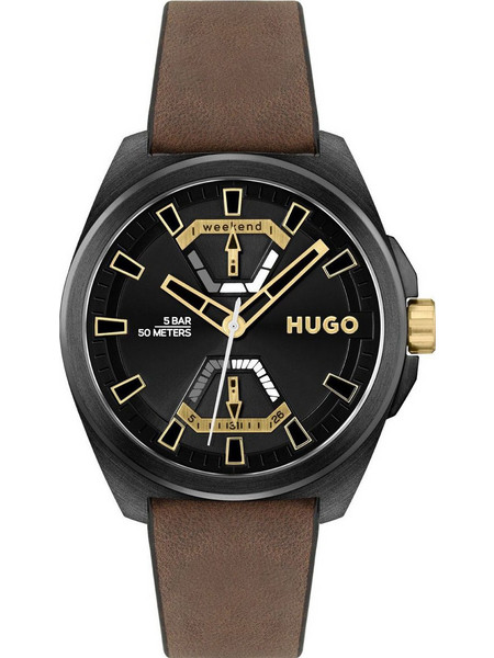 Hugo Boss Expose Ανδρικό Ρολόι με Καφέ Δερμάτινο Λουράκι 1530241