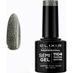 Elixir Semigel Flash Effect 1104 Master Glitter Ημιμόνιμο Βερνίκι Νυχιών 8ml