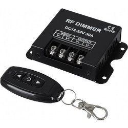 GLOBOSTAR DIMMERME 73310 Σετ Dimmer με RF Ασύρματο Χειριστήριο με 1 x 30A 720W Κανάλι DC 12-24V 30A 720W Max IP20 - RF2.4Ghz - Μ8.7 x Π6.2 x Υ2cm