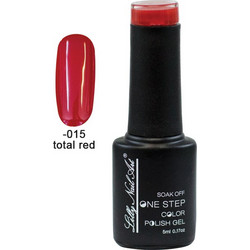 Lilly Nail Art One Step Total Red Ημιμόνιμο Βερνίκι Νυχιών 5ml