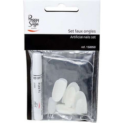 Peggy Sage Artificial Nails Set Almond Tips Νυχιών με Κόλλα 20τμχ