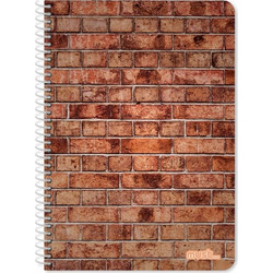 Must Bricks Σπιράλ Τετράδιο Ριγέ B5 60 Φύλλων 2 Θεμάτων Καφέ 584472