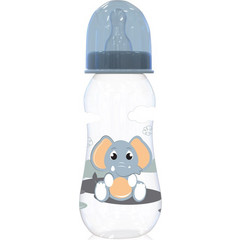 Lorelli Πλαστικό Μπιμπερό με Θηλή Σιλικόνης 0m+ Moonlight Blue 250ml