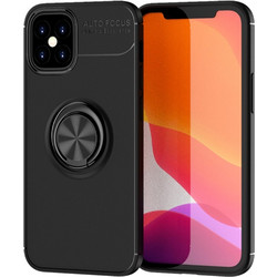 Ancus AutoFocus Shockproof Ring Holder Back Cover Black (iPhone 12 mini)