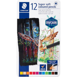 Staedtler Super Soft Κασετίνα Ξυλομπογιές Σετ 12τμχ