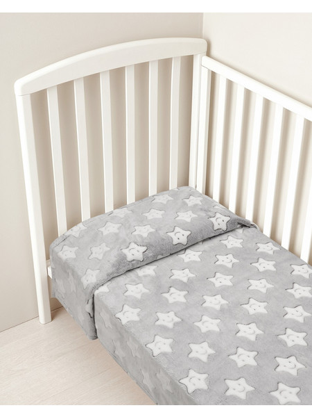 Prenatal Stars Κουβέρτα Κούνιας Fleece 100x120 Γκρι