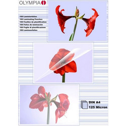 1x100 Olympia Laminating pouches DIN A4 125 micron 9176