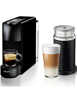 Krups Essenza Mini Aeroccino XN1118 Καφετιέρα Espresso για Kάψουλες Nespresso με Αφρογαλιέρα 19bar Black