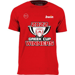 GSA Olympiacos BC Greek Cup Winners 2022 Ανδρικό Αθλητικό T-Shirt Κόκκινο 17471204-5384