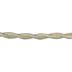 Adeleq Καλώδιο Κορδόνι Στριφτό Διακοσμητικό 2x0.75mm2 Τιμή Ανά Μέτρο Μπεζ 9-0025047
