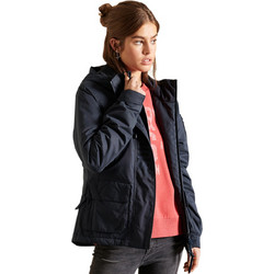 Superdry Ultimate Γυναικείο Μπουφάν Χειμωνιάτικο Softshell Μακρύ Αντιανεμικό Navy Μπλε W5011154A-JVH