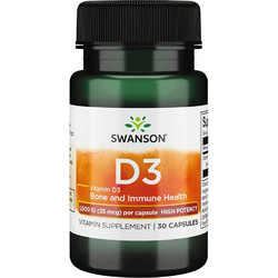 Swanson D3 1000iu 30 Κάψουλες
