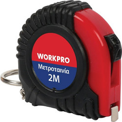 WORKPRO Μετροταινία Μπρελόκ Workpro 2m x 6mm