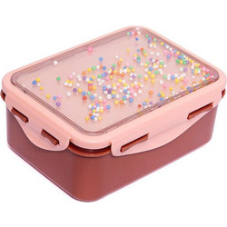 Petit Monkey Popsicles Desert Πλαστικό Παιδικό Δοχείο Φαγητού Ροζ