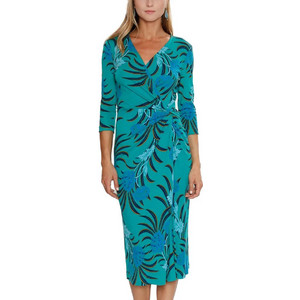 Diane Von Furstenberg Borris Midi Καθημερινό Φόρεμα Floral Βεραμάν DVFDL3Q014SFLGN-B2389 Diane Von Furstenberg Borris Midi Καθημερινό Φόρεμα Floral Βεραμάν DVFDL3Q014SFLGN-B2389