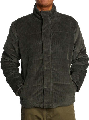RVCA Townes Quilted Corduroy Ανδρικό Μπουφάν Χειμωνιάτικο Μαύρο F1JKRNRVF2-3837