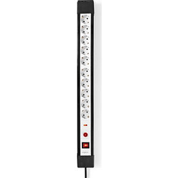 NEDIS EXS103SPF1PRO EXTENSION SOCKET WITH SURGE PROTECTION 10-WAY 3.00m 3500W 16A BLACK/WHITE