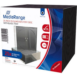 CD Slimcase MediaRange (MRBOX32-25) για 1 CD 5.2mm - 25τμχ BOX32-25