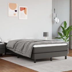 vidaXL Κρεβάτι Boxspring με Στρώμα από Συνθετικό Δέρμα 3144253
