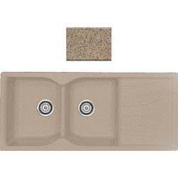 Sanitec Classic 332 Επικαθήμενος Νεροχύτης Γρανίτη Αντιστρεφόμενος Ματ Granite Beige 115x50cm