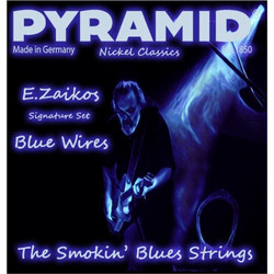 Pyramid EZ1149 Blu Wires Σετ 6 Χορδές Ηλεκτρικής Κιθάρας Pure Nickel 11-49" Light Tension