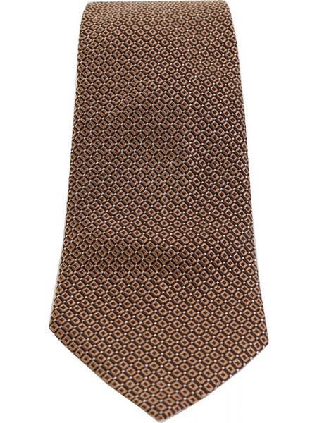 GIORGIO ARMANI ΓΡΑΒΑΤΑ 9CM ΜΙΚΡΟΣΧΕΔΙΟ ΜΠΡΟΝΖΕ