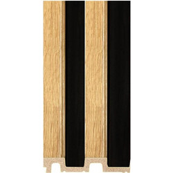 PS PANEL ΜΕ 3D ΠΗΧΑΚΙΑ F4 RESIDENCE 21/122 mm NAT.OAK/BLACK NewPlan - NewPlan