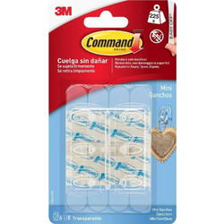 3M COMMAND ΓΑΤΖΑΚΙΑ ΑΥΤΟΚΟΛΛΗΤΑ 6 ΤΕΜ. 225g 17006CLR