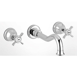 Μπαταρία Νιπτήρα Τοίχου 3 οπών Princeton Bugnatese Chrome