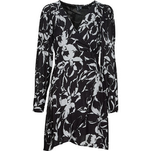 Vero Moda Mini Καθημερινό Φόρεμα Κρουαζέ Μαύρο Λευκό 10282191 Vero Moda Mini Καθημερινό Φόρεμα Κρουαζέ Μαύρο Λευκό 10282191