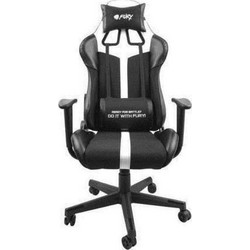 Fury Avenger Xl Καρέκλα Gaming Δερματίνης με Ρυθμιζόμενα Μπράτσα Μαύρη Λευκή NFF-1712
