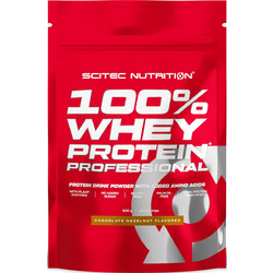 Scitec Nutrition 100% Whey Professional Chocolate Hazelnut Πρωτεΐνη Ορού Γάλακτος Γράμμωσης Χωρίς Γλουτένη 500gr