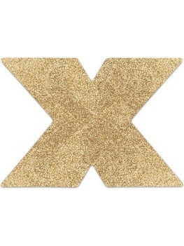 BIJOUX - INDISCRETS FLASH CROSS GOLD NIPPLE COVERS