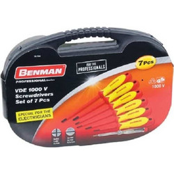 BENMAN 70744 - Σετ κατσαβιδιών ηλεκτρολόγου 7 τμχ VDE 1000V