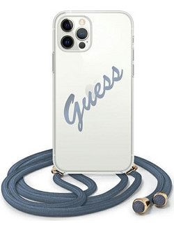 Guess Script Vintage Cover Blue (iPhone 12 / 12 Pro)