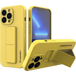 Wozinsky Kickstand Flexible Back Cover Yellow (iPhone 13 mini)