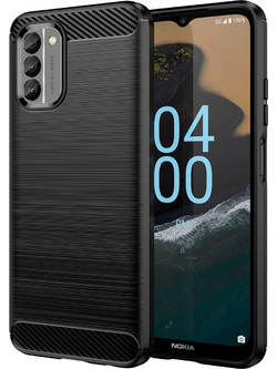 Carbon Case cover for Nokia G400 flexible silicone carbon cover black